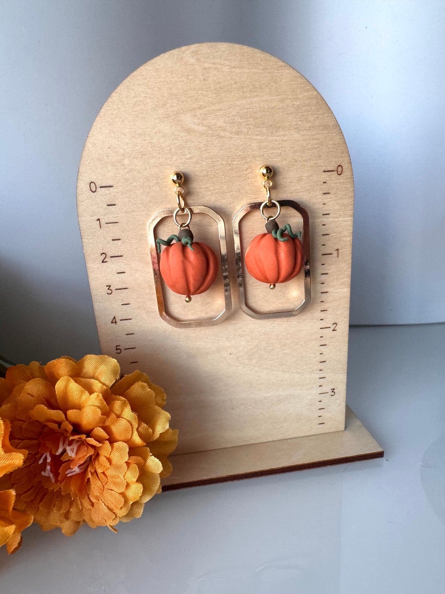 Framed Pumpkin Dangle