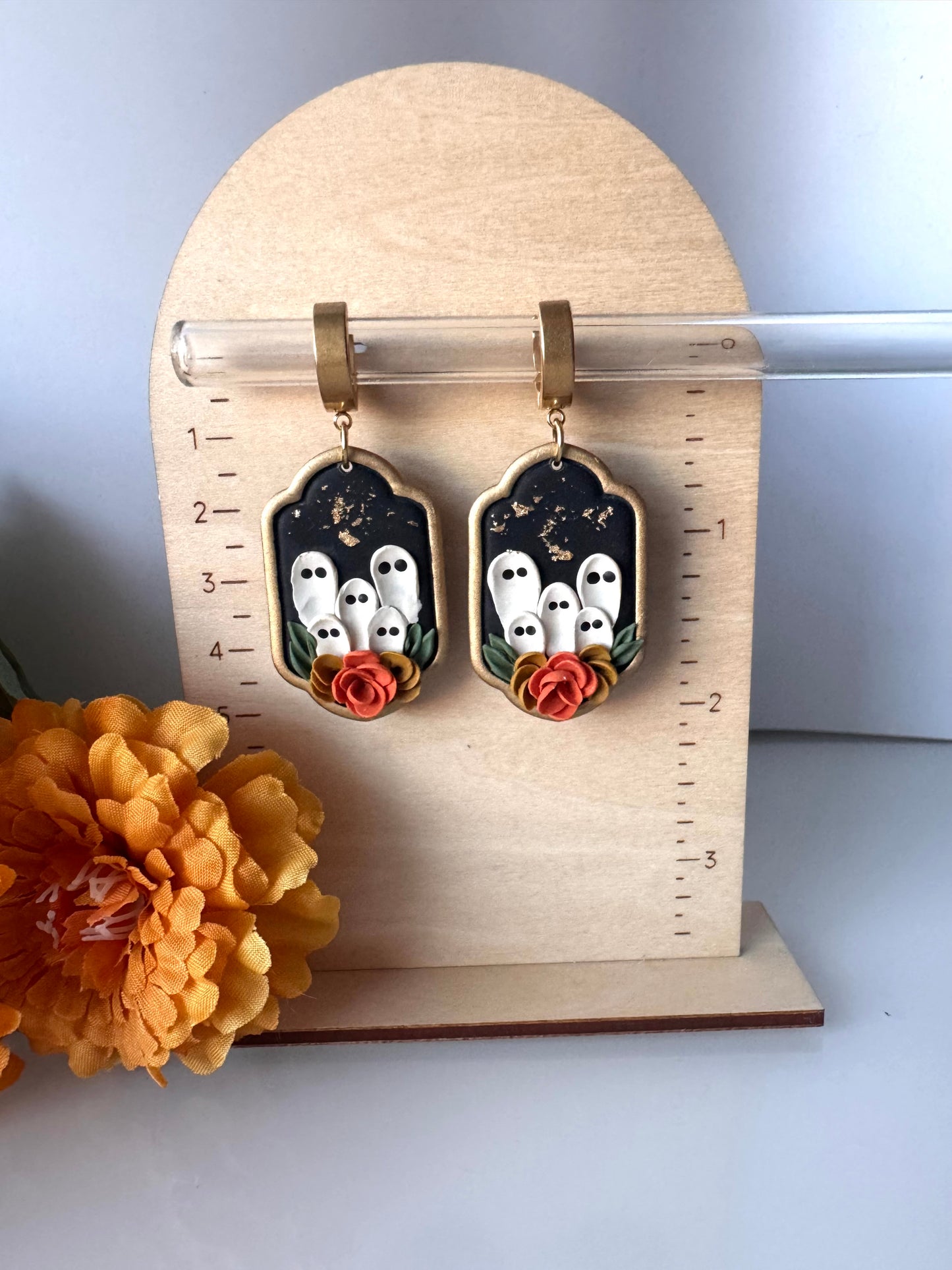 Floral Ghost Frame Dangle