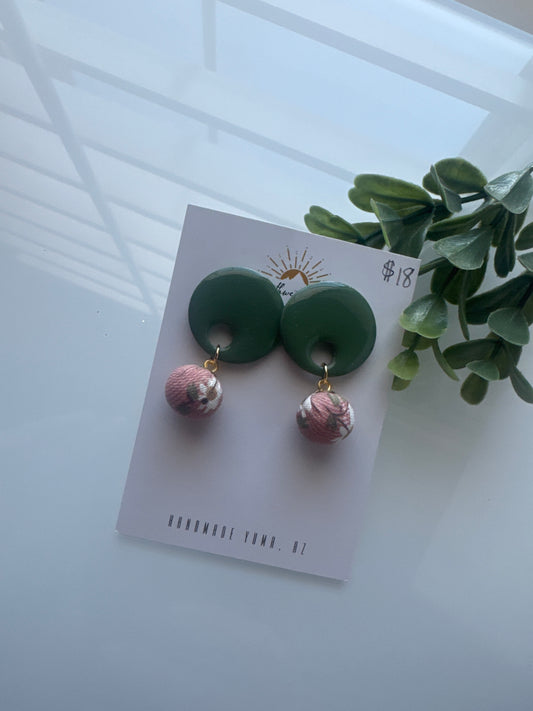 Green Statement Studs