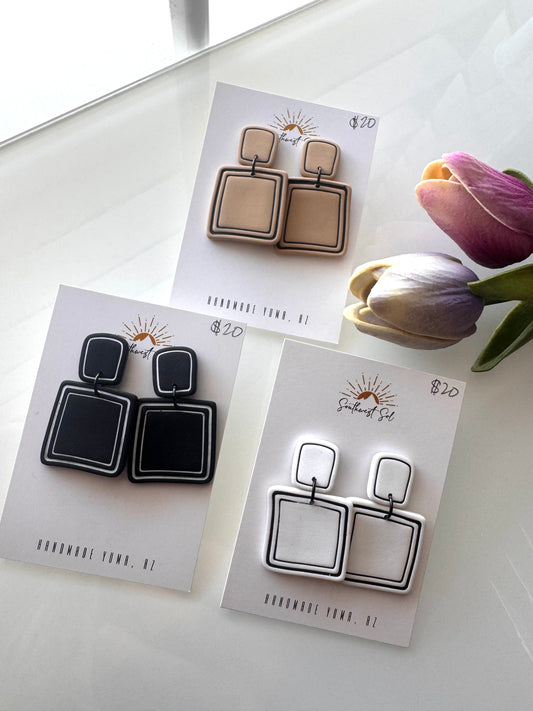 Outline Square Dangle