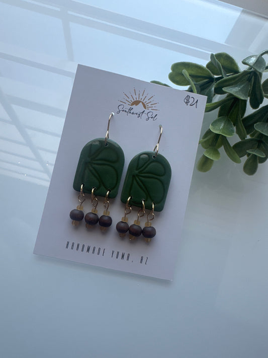 Green Beaded Dangles