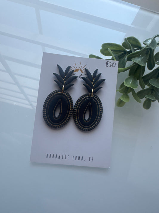 Black Pineapple Dangles