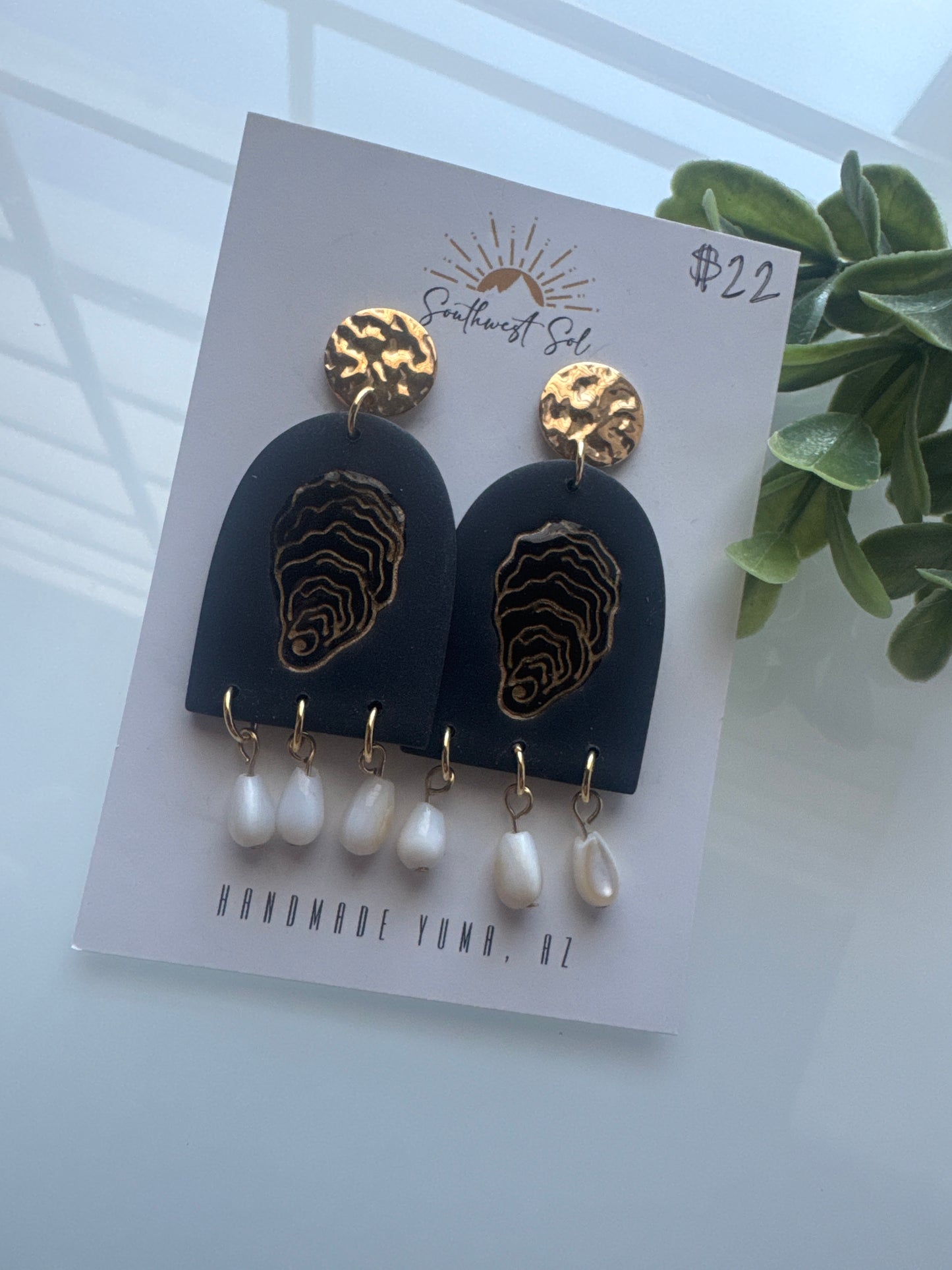 Oyster Shell Dangles