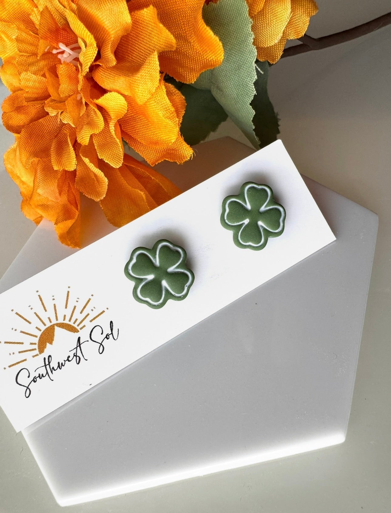 4H Inspired Clover Studs
