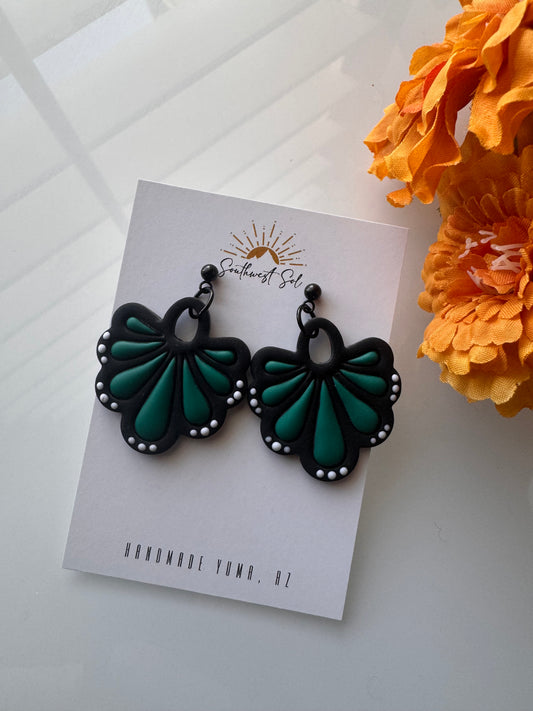 Talavera Tile Dangle - Black and Multi Colored