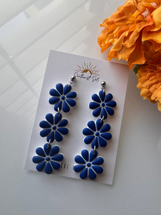 Talavera Tile Dangle - Blue and White