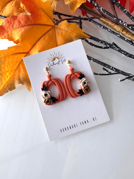 Floral Pumpkin Dangle