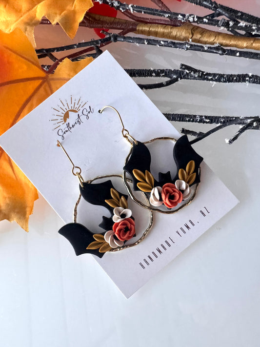 Floral Bat Dangle