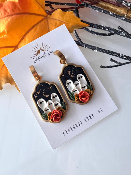 Floral Ghost Frame Dangle