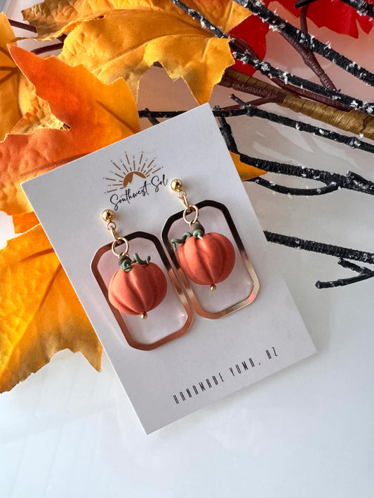 Framed Pumpkin Dangle